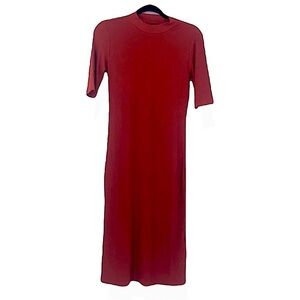 Free assembly burnt orange ribbed soft maxi dress size M